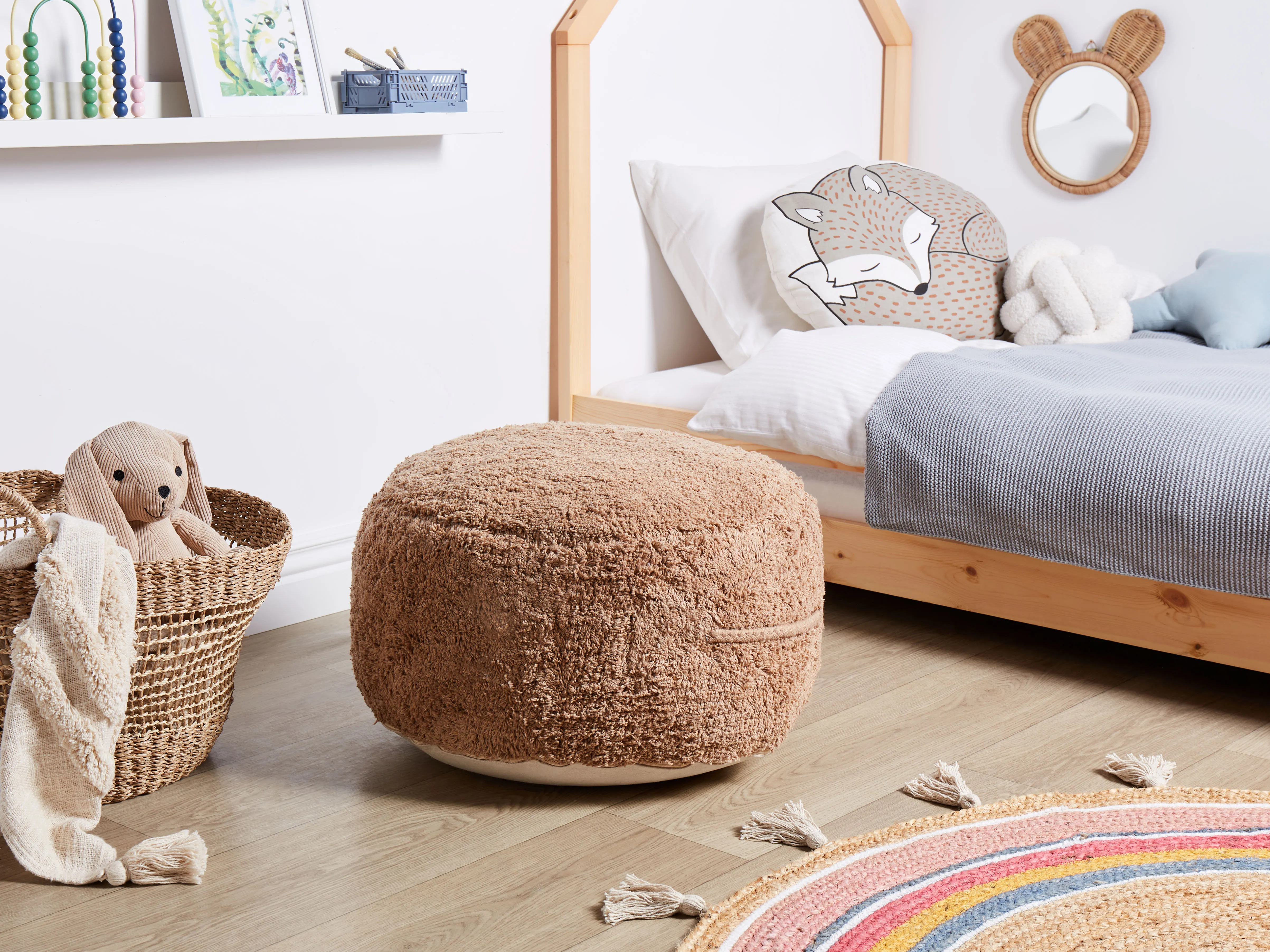 Pouffe KANDHKOT Cotton Brown