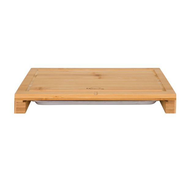 TÁBUA COM BANDEJA 35 CM X 22 CM BAMBOO