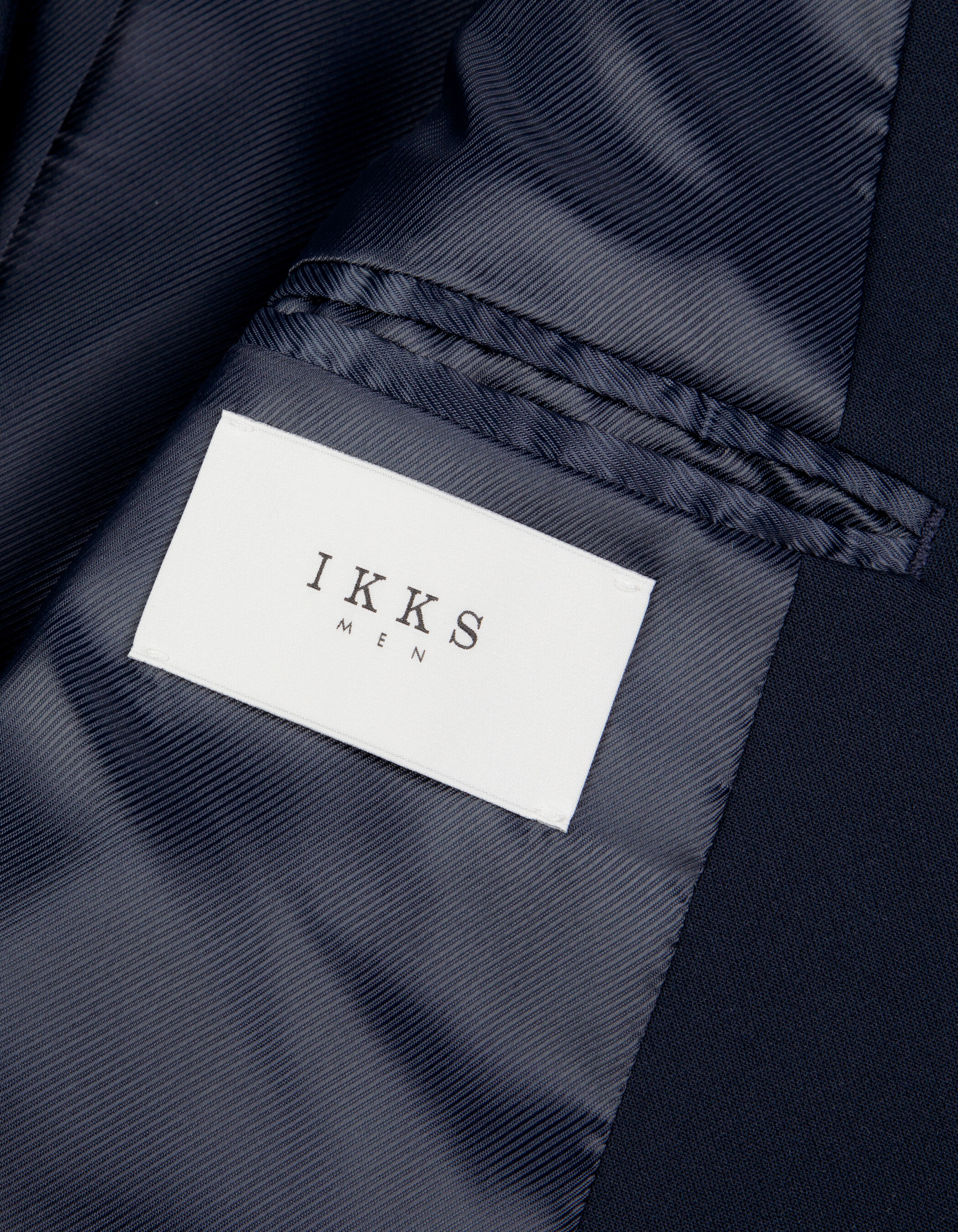 Veste de costume bleu foncé sans col Homme