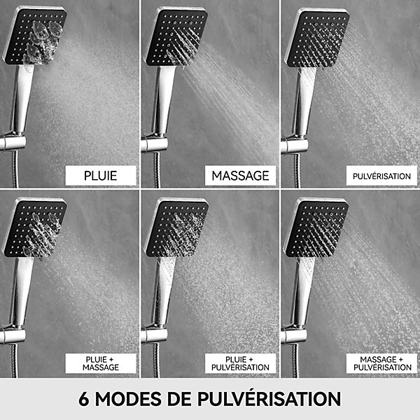 Colonne de Douche avec Robinetterie Thermostatique, Auralum MAX Ensemble de Douche avec pommeau   douchette