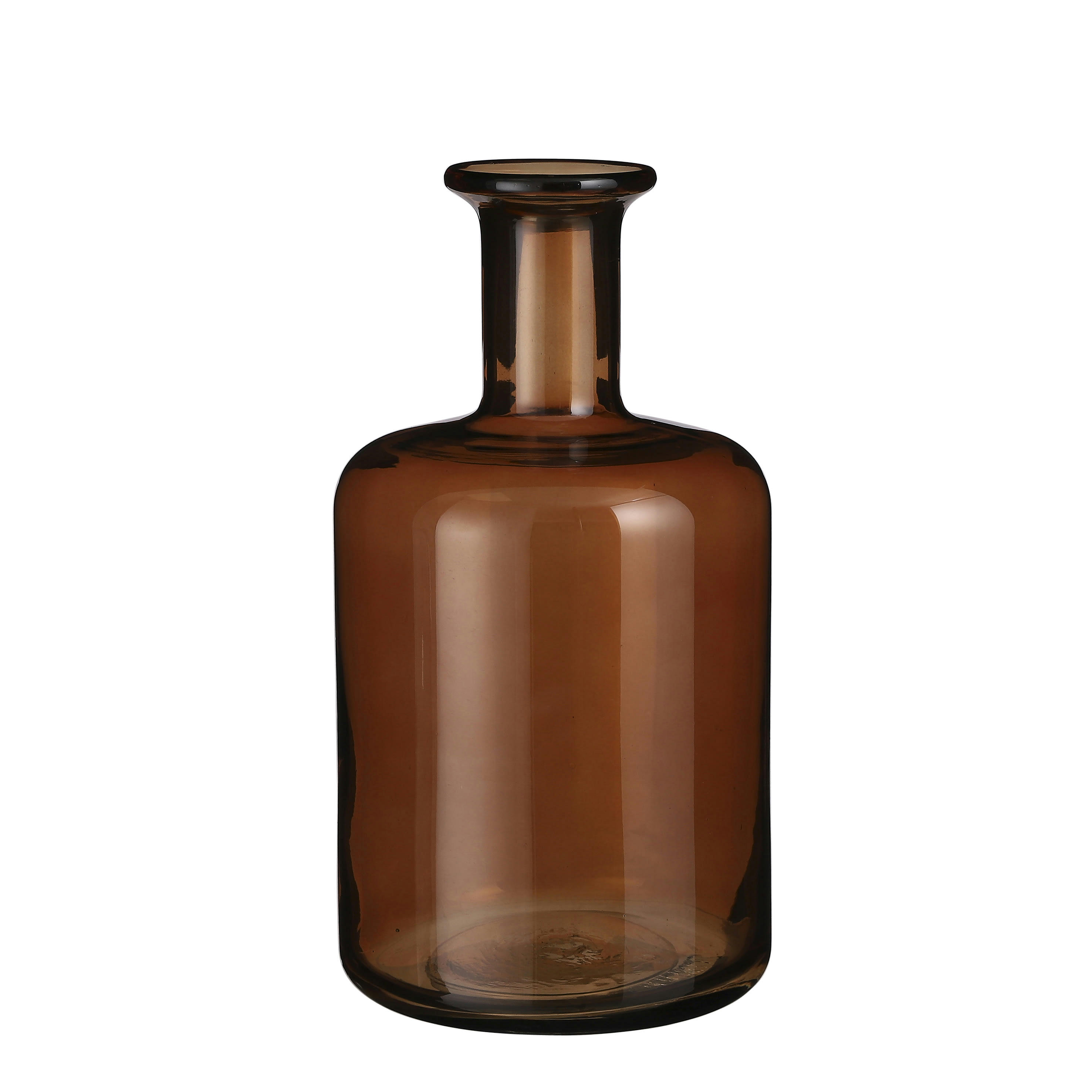 REGAL - Vase bouteille en verre marron H30