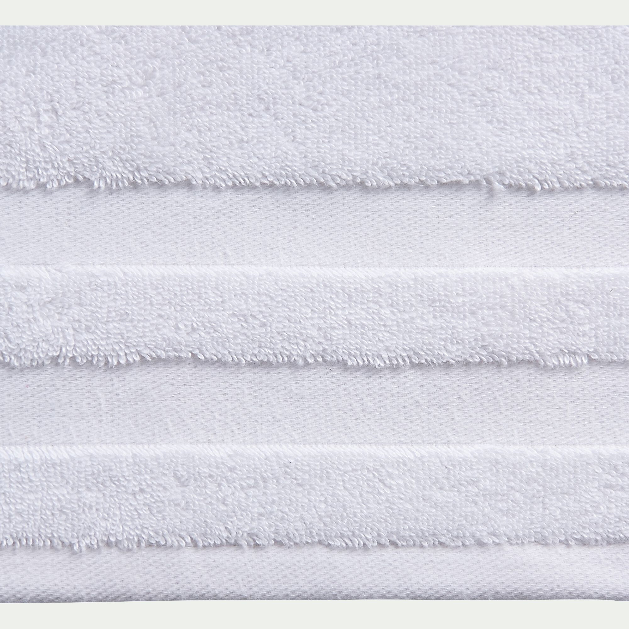 RIVIERA - Drap de bain qualité hôtelière en coton -blanc 100x150cm