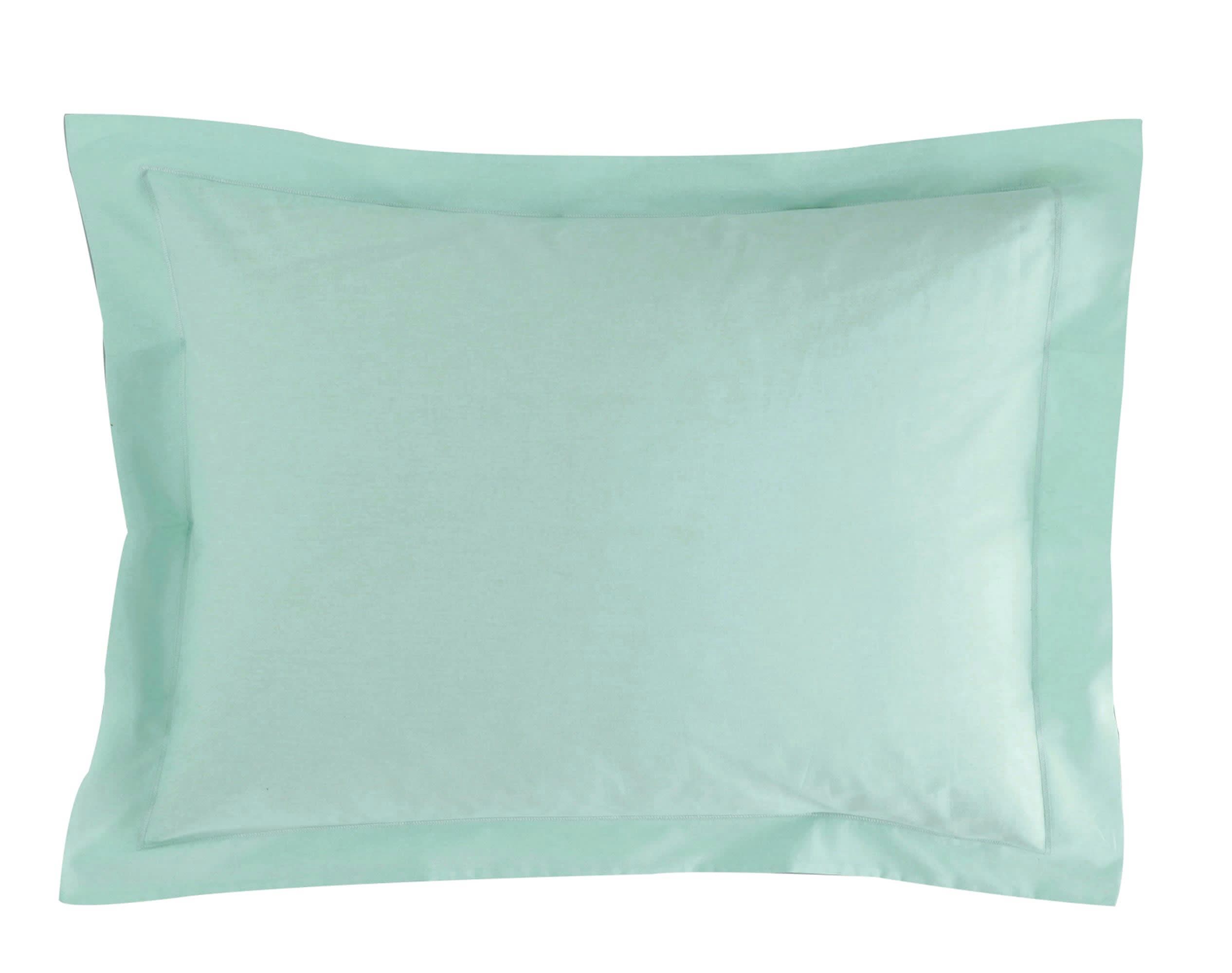 PERCALE - Taie d'oreiller 50x70 en percale de coton vert céladon