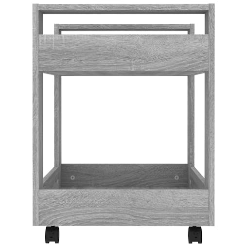 NNEVL Desk Trolley Grey Sonoma 60x45x60 cm Engineered Wood