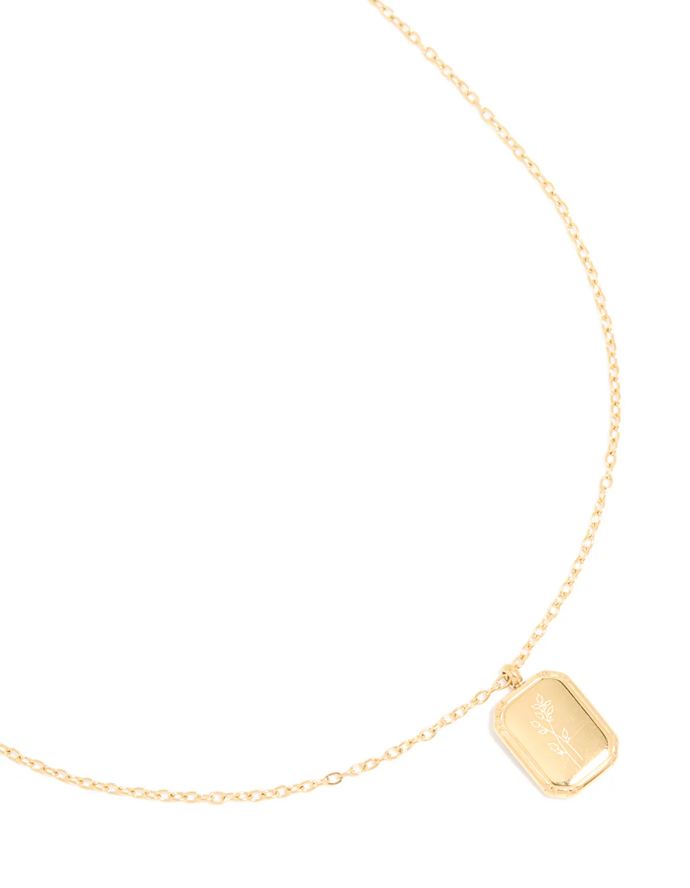 Waterproof Gold Plated Stainless Steel December Birth Flower Pointsettia Necklace