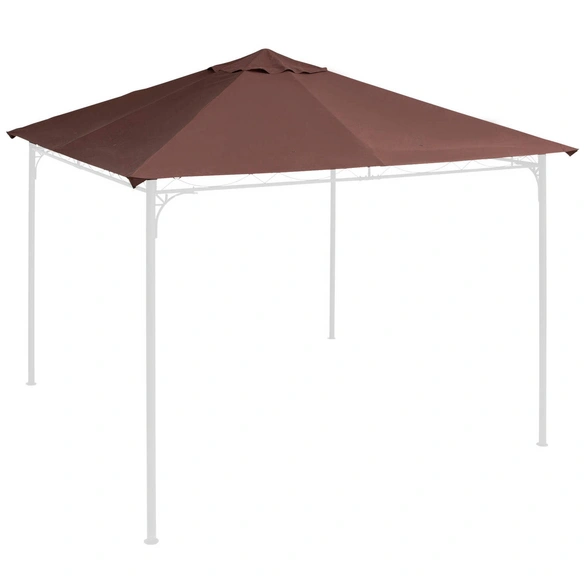 Ersatzdach für Pavillon, kaffeefarben, 300 x 300 cm