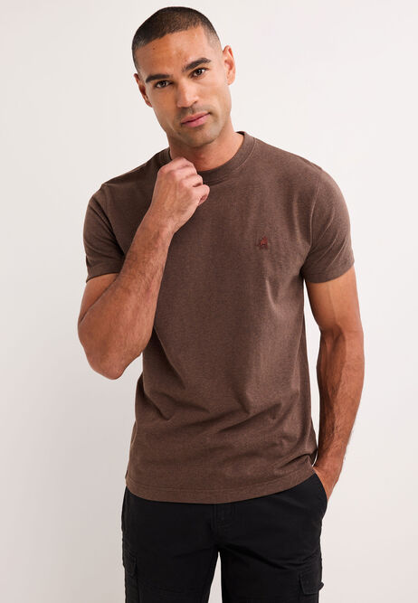 Mens Chocolate Brown Cotton Rich T-Shirt