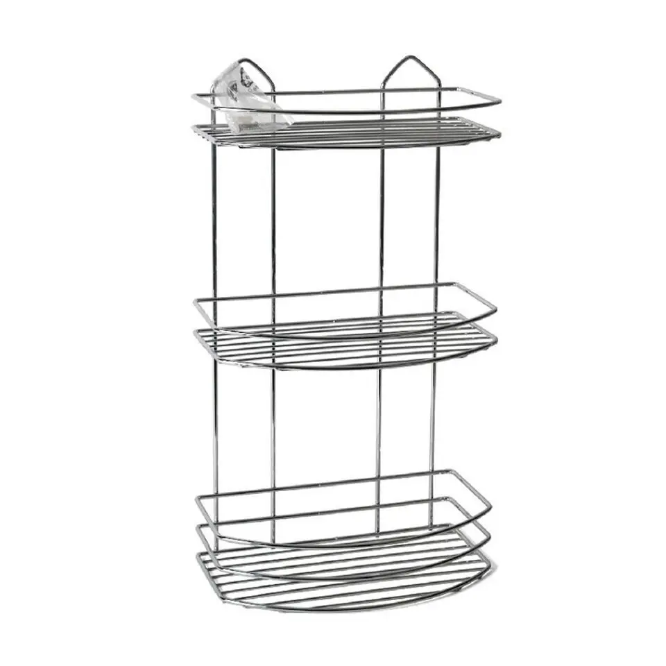 Doucherek 3 Laags 25x16x45cm - Hangend Badkamer Rekje - Douchemandje - Geschikt