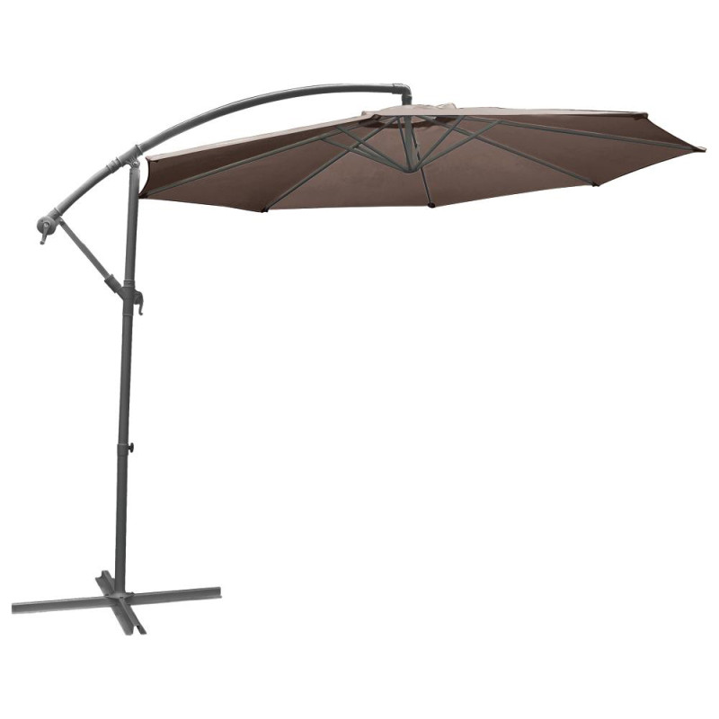 Parasol déporté Alto III taupe Ø 300 cm