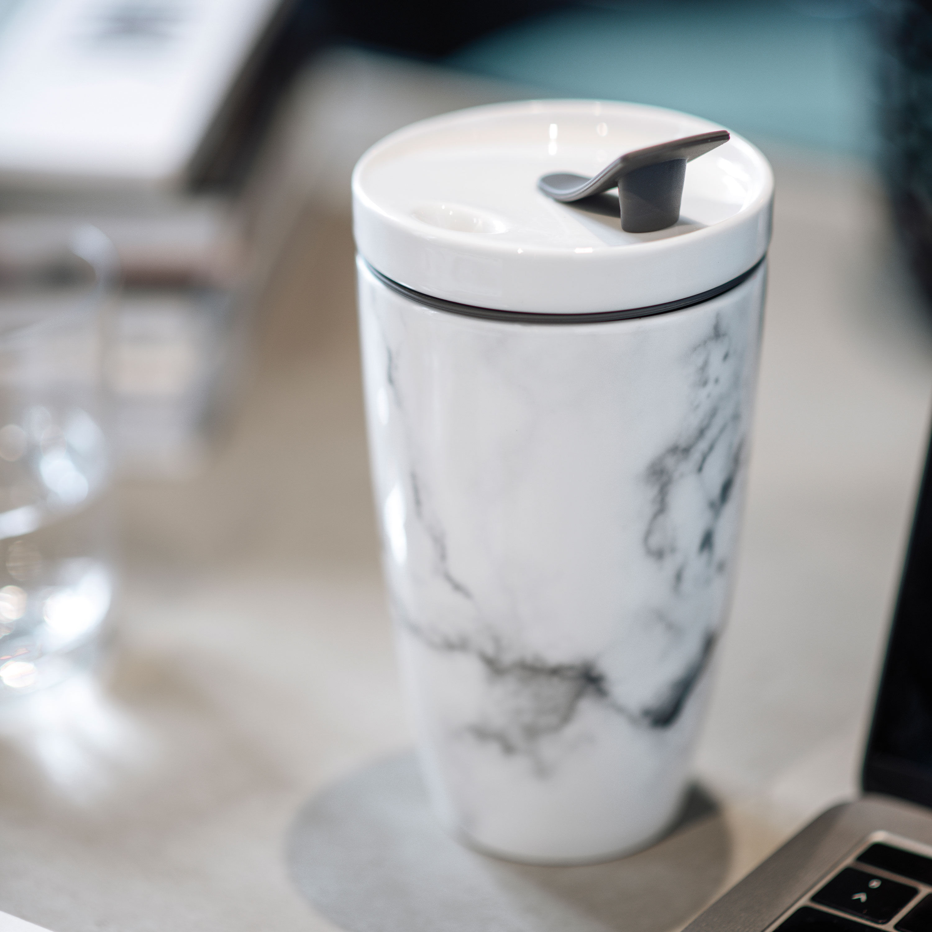 To Go Travel coffee mug - Grey, 11.9 oz