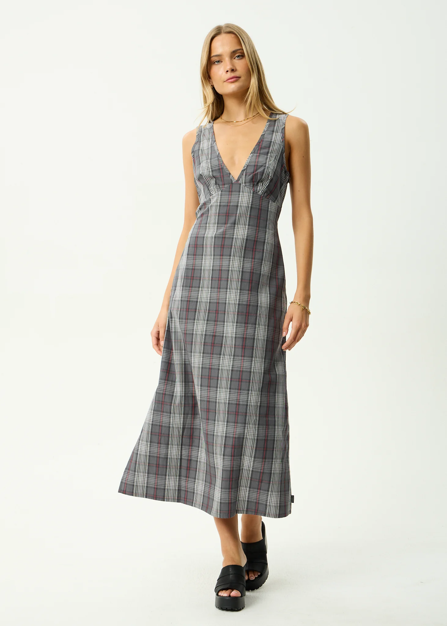 AFENDS Womens Eboni - Maxi Dress - Gunmetal