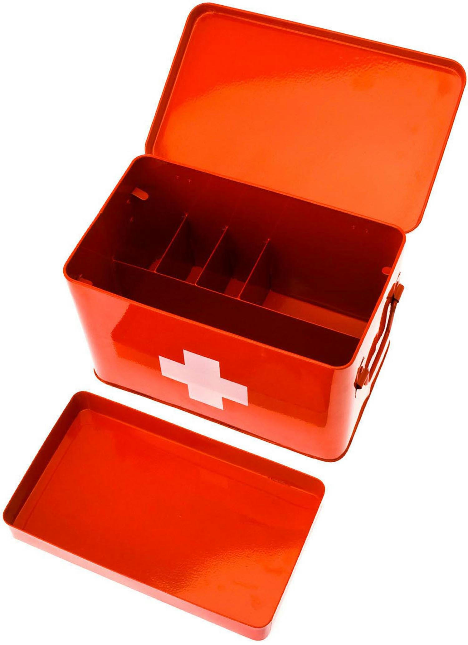 MEDICINE BOX - Boîte à pharmacie rouge 21x19cm