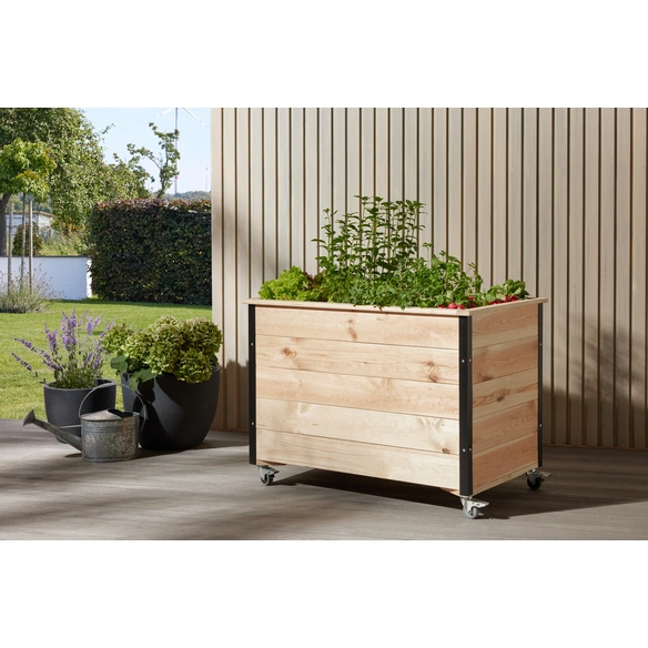Hochbeet-Bausatz, mit Rollen, Holz, 320L