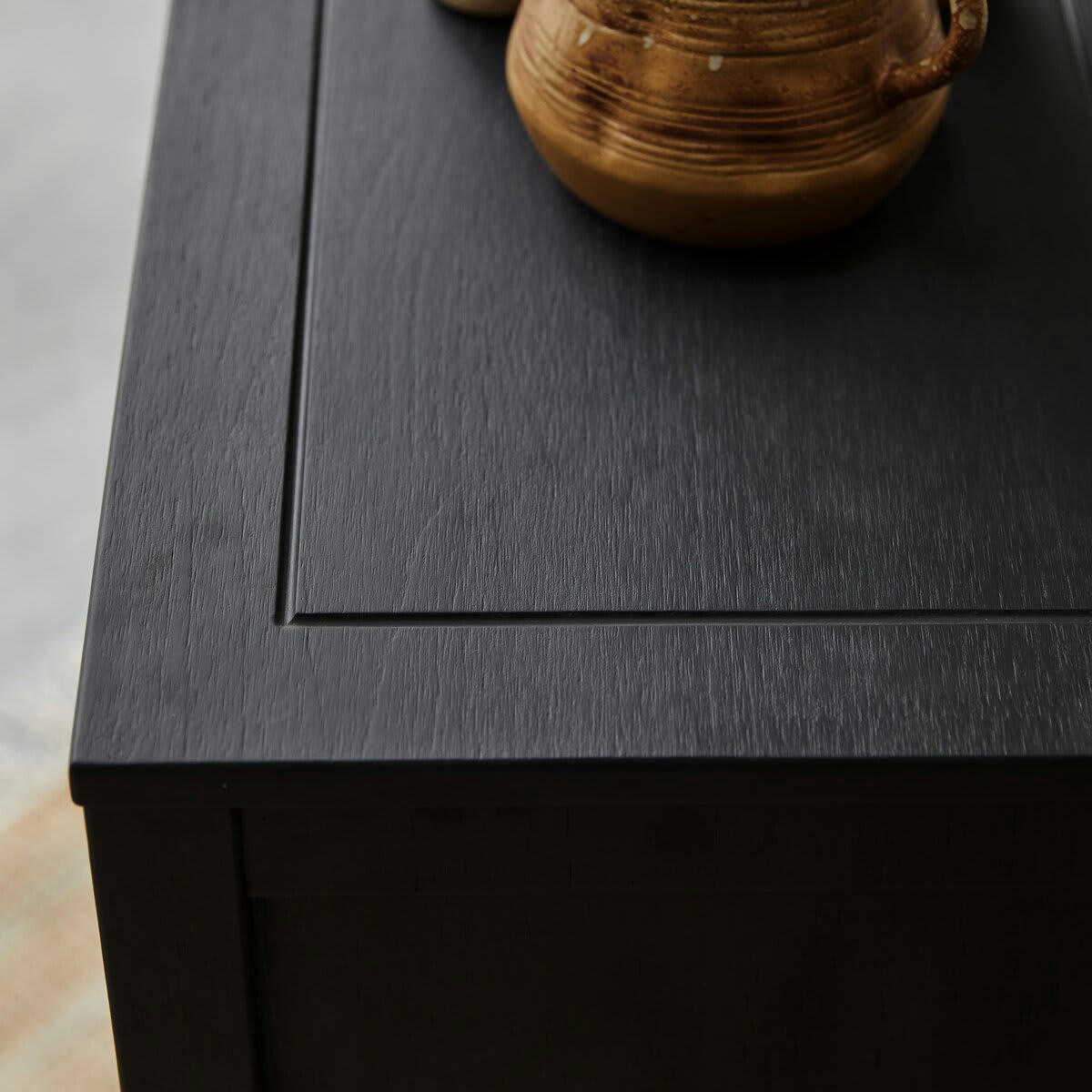 THAKI BLACK - Bahut en pin massif 80 cm