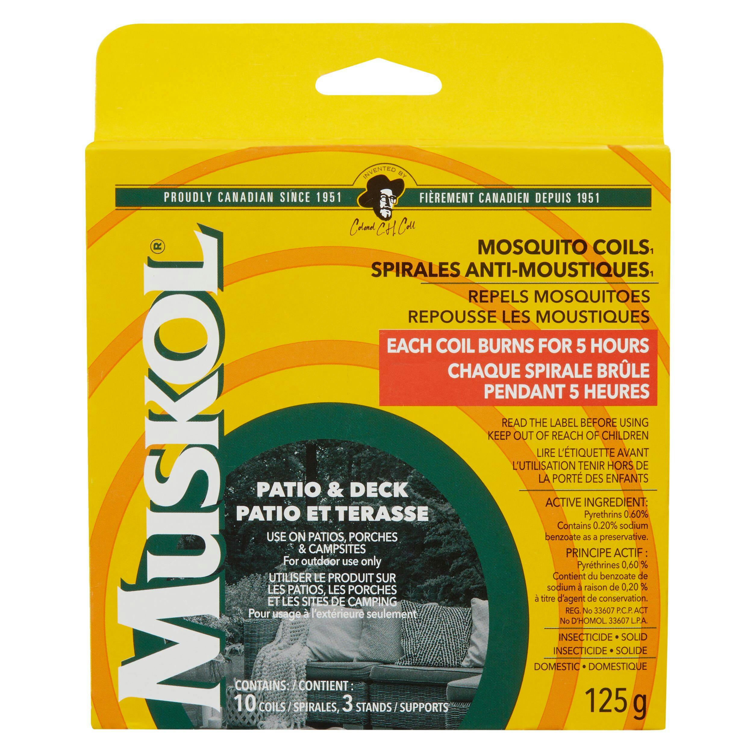 Muskol 50-Hour Mosquito/Insect Repellent Coils, 10-pk, 5 hours per coil