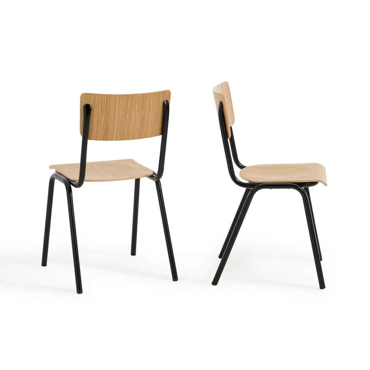 Les 2 chaises d'écolier empilables, Hiba
