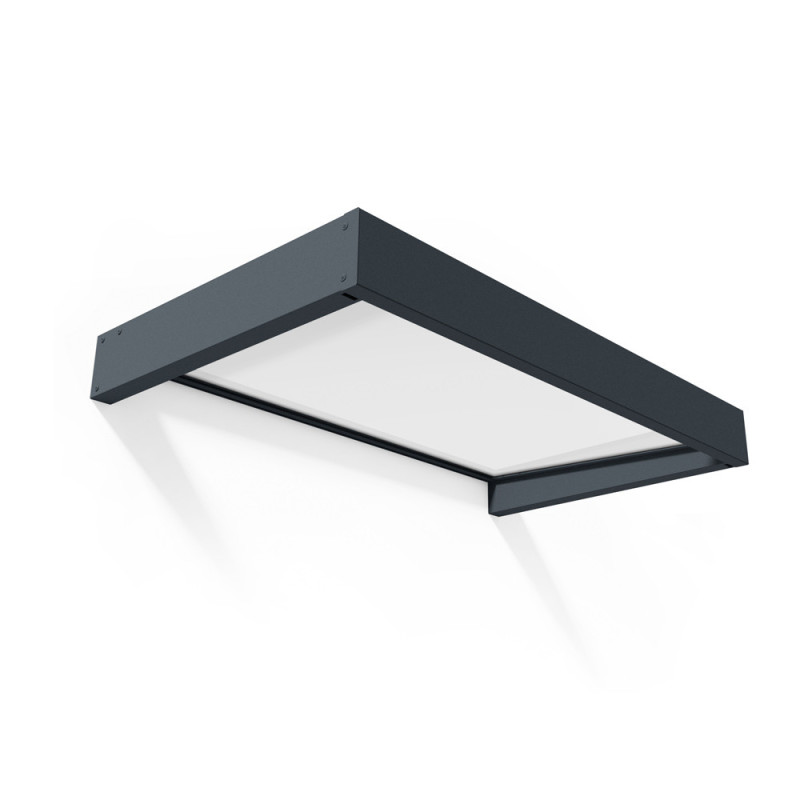 Marquise de porte Sophia gris foncé 160 x 95 cm CANOPIA