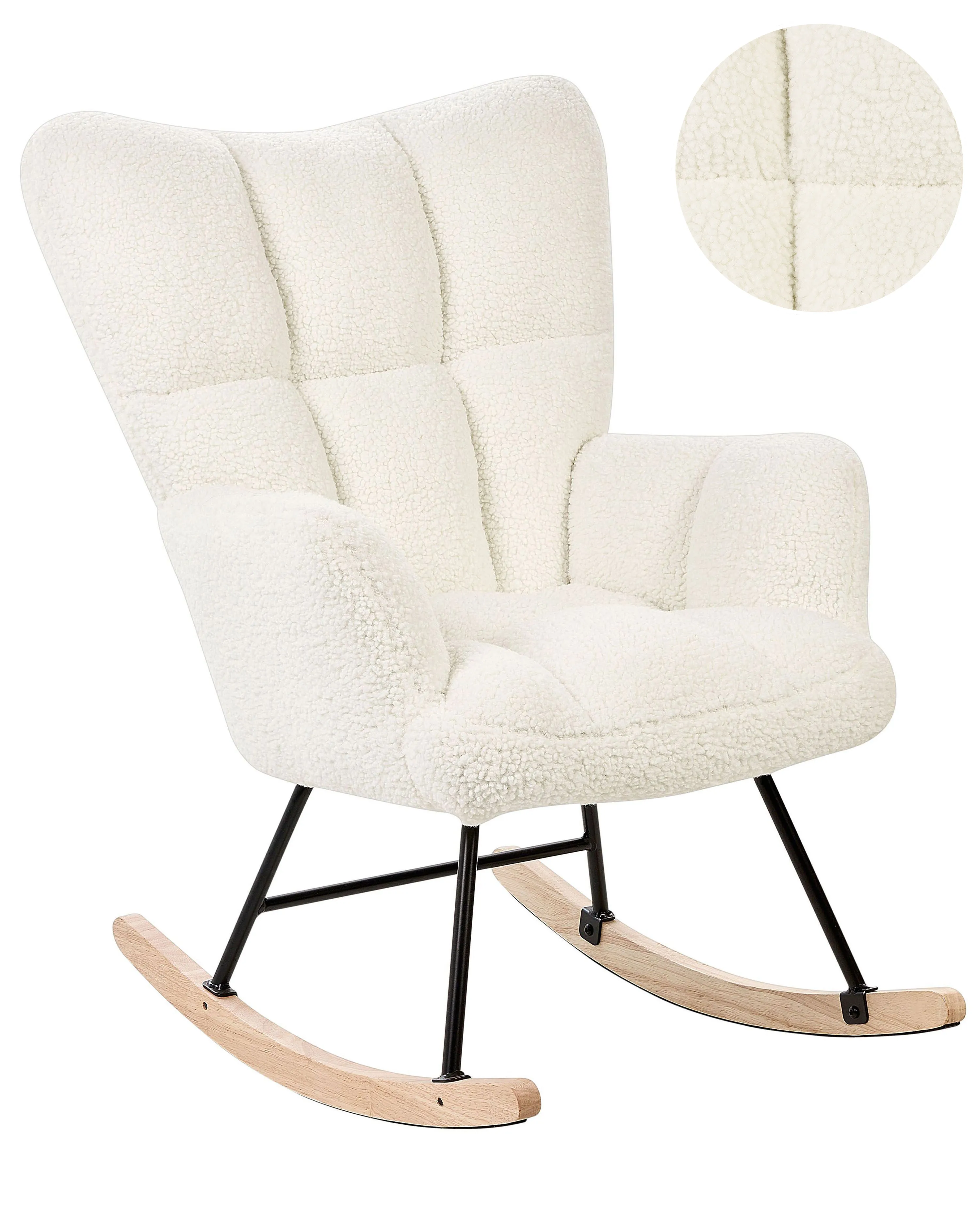 Rocking Chair OULU Boucle White