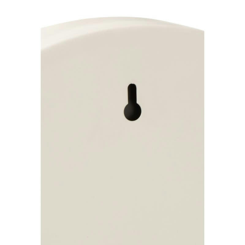 - Mirroir rond avec bord en métal blanc 40x40x5 cm