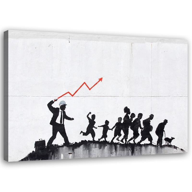 Feeby Obraz na płótnie, Banksy Ekomoniczna polityka 60x40