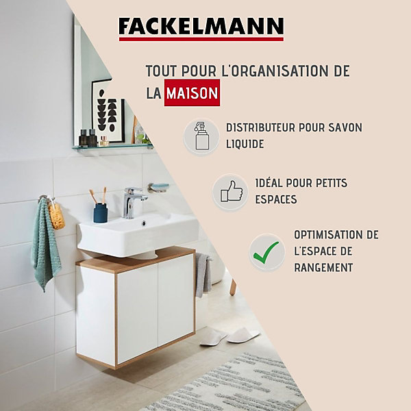 Distributeur de savon mural verre et chromé Fackelmann Vision