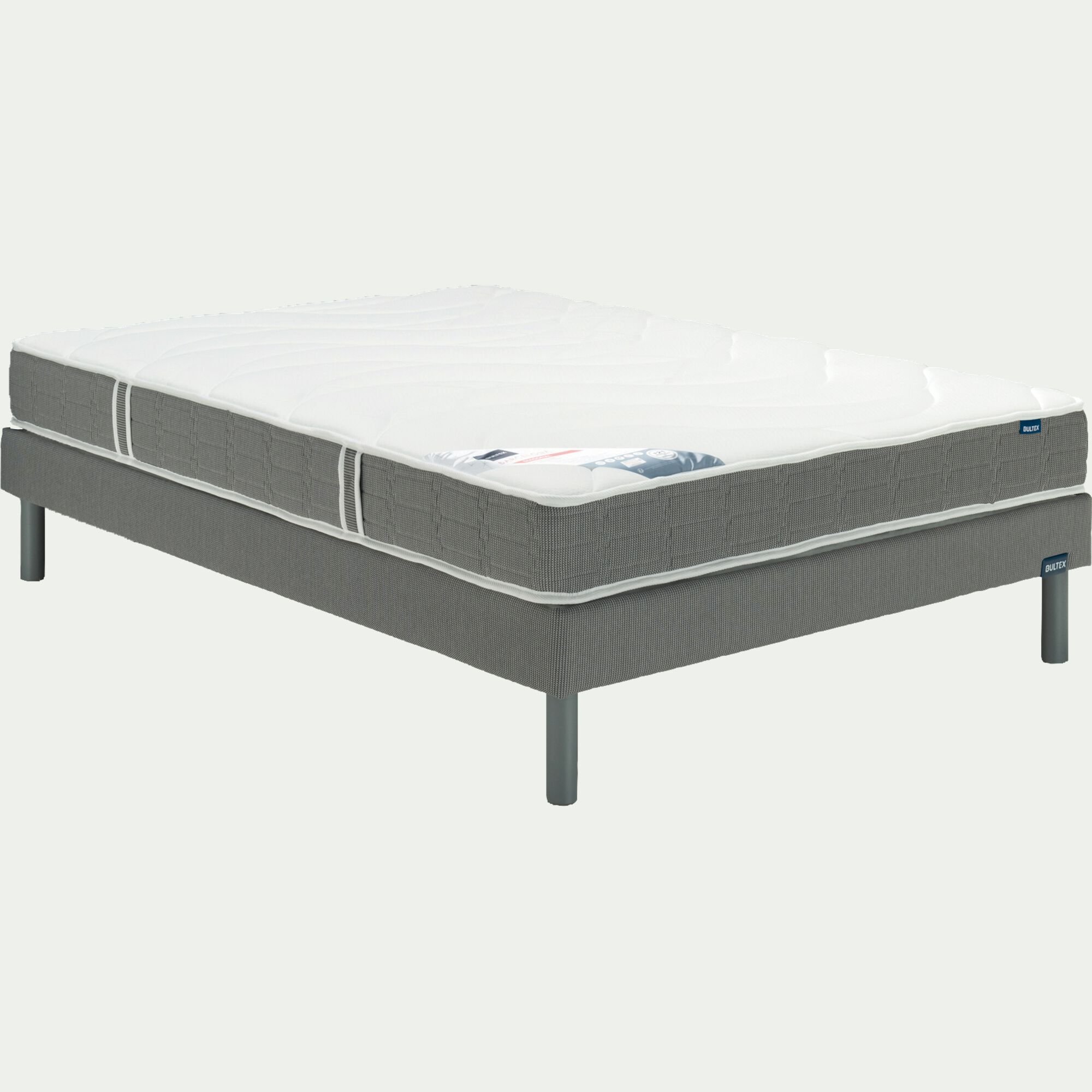 CASA - Ensemble bultex matelas équilibré en mousse et sommier ferme