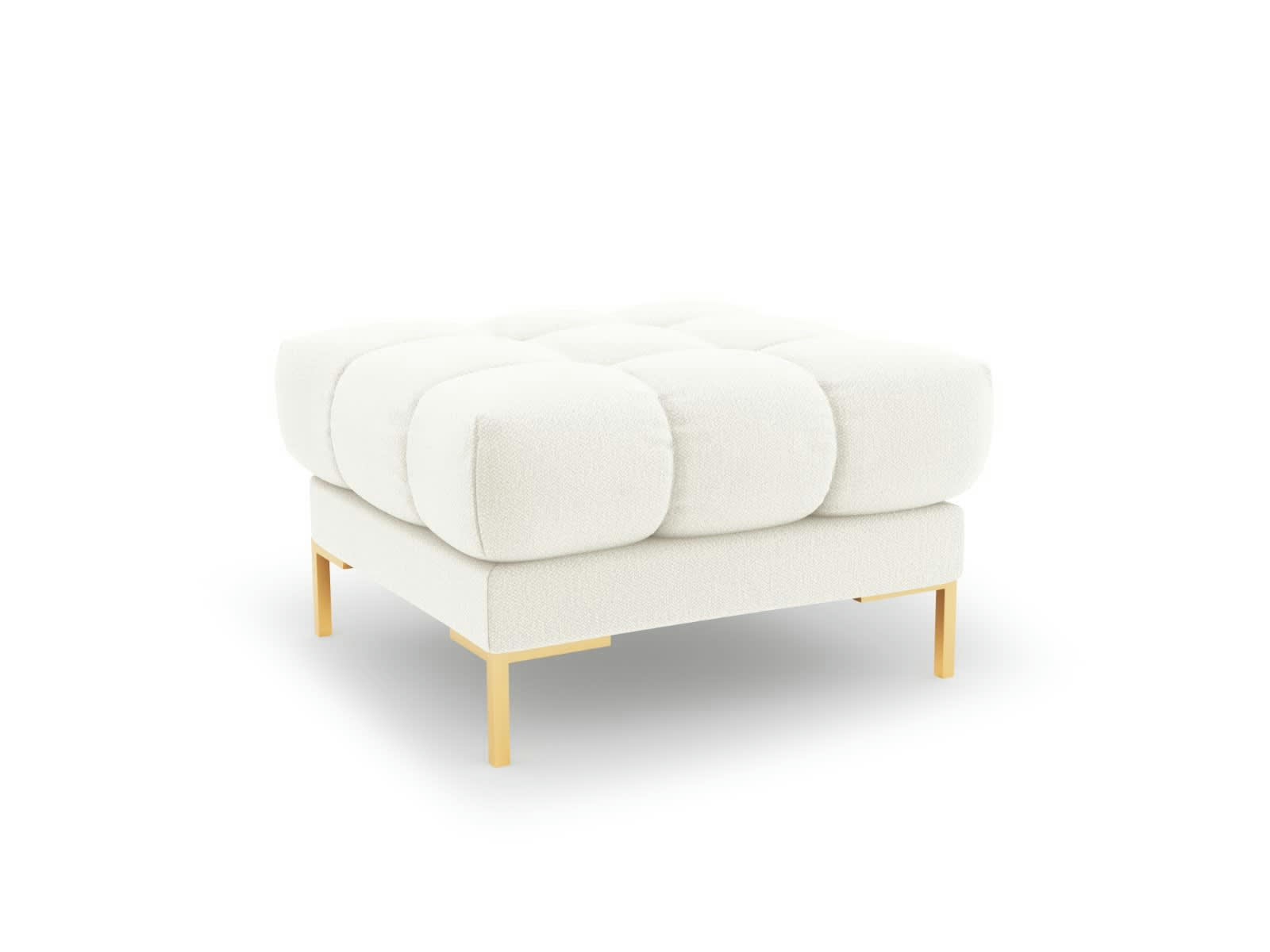 MAMAIA - Pouf 1 place en tissu structurel beige clair