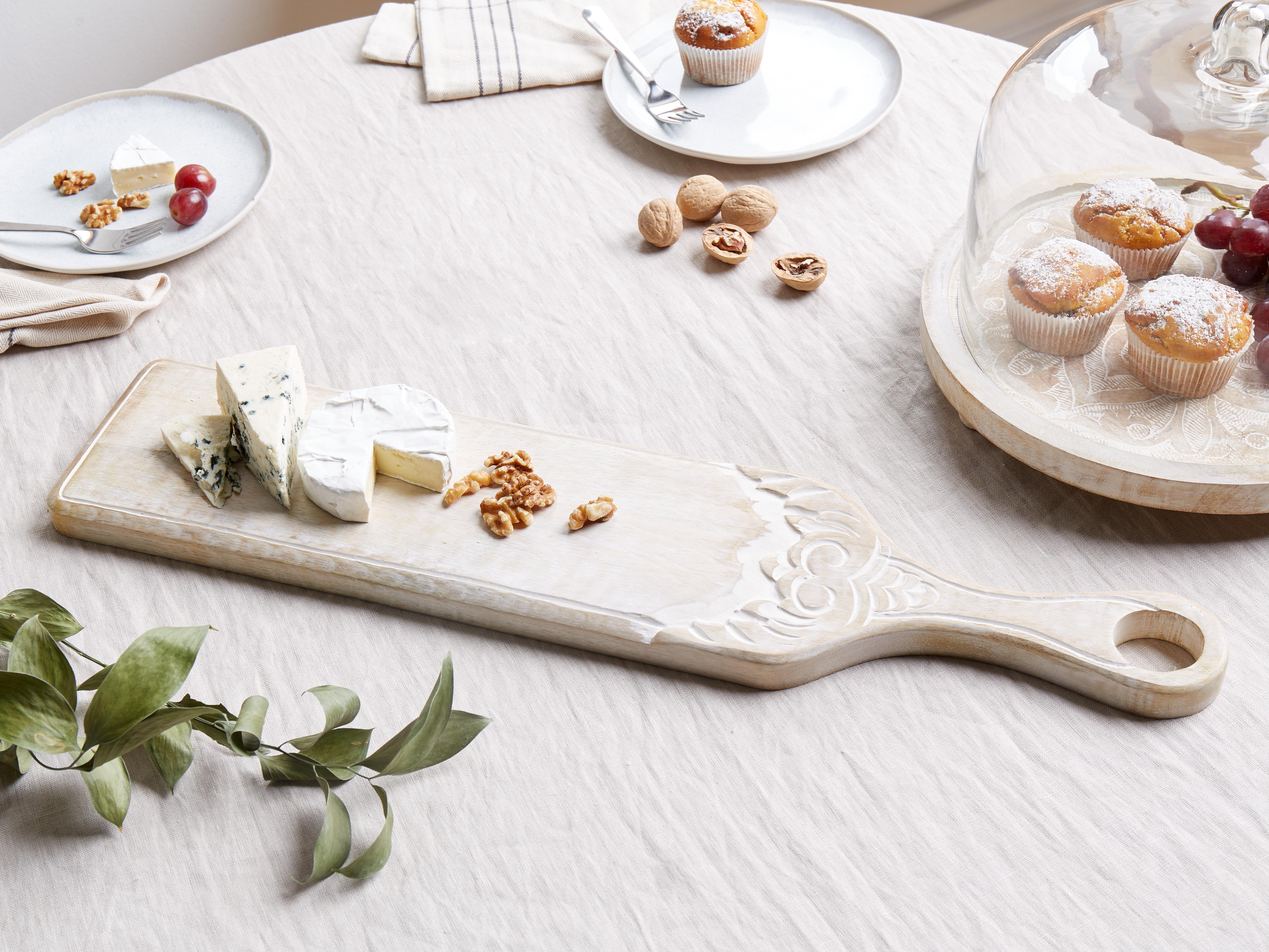 Serving Tray EDFU Mango Wood Light Brown