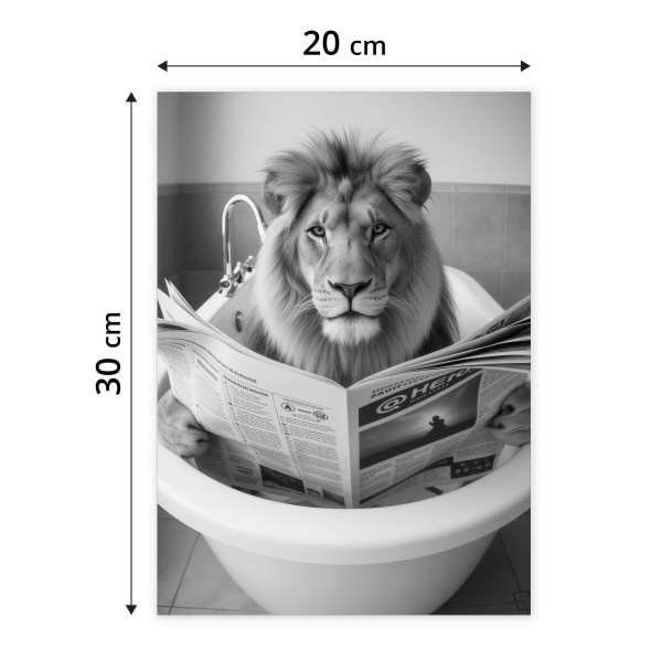 Plakat Lew we wannie 20x30cm
