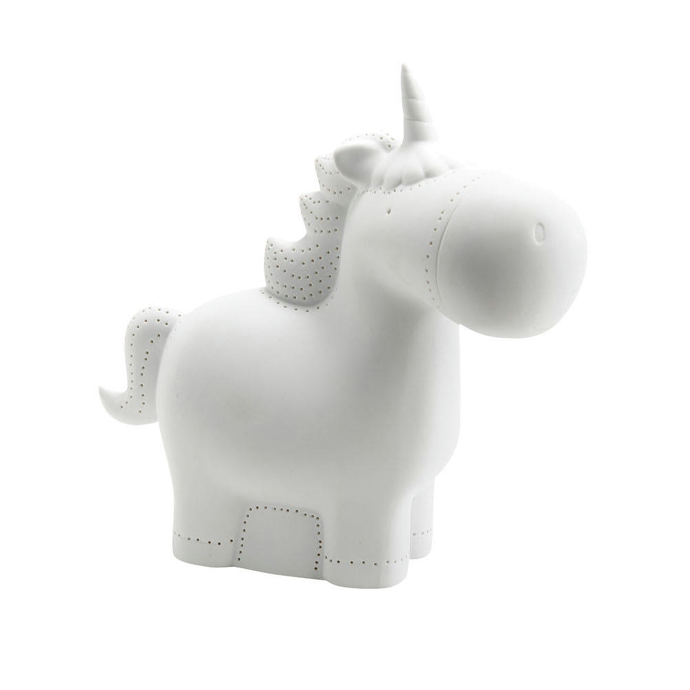 - Lampe à poser licorne en porcelaine