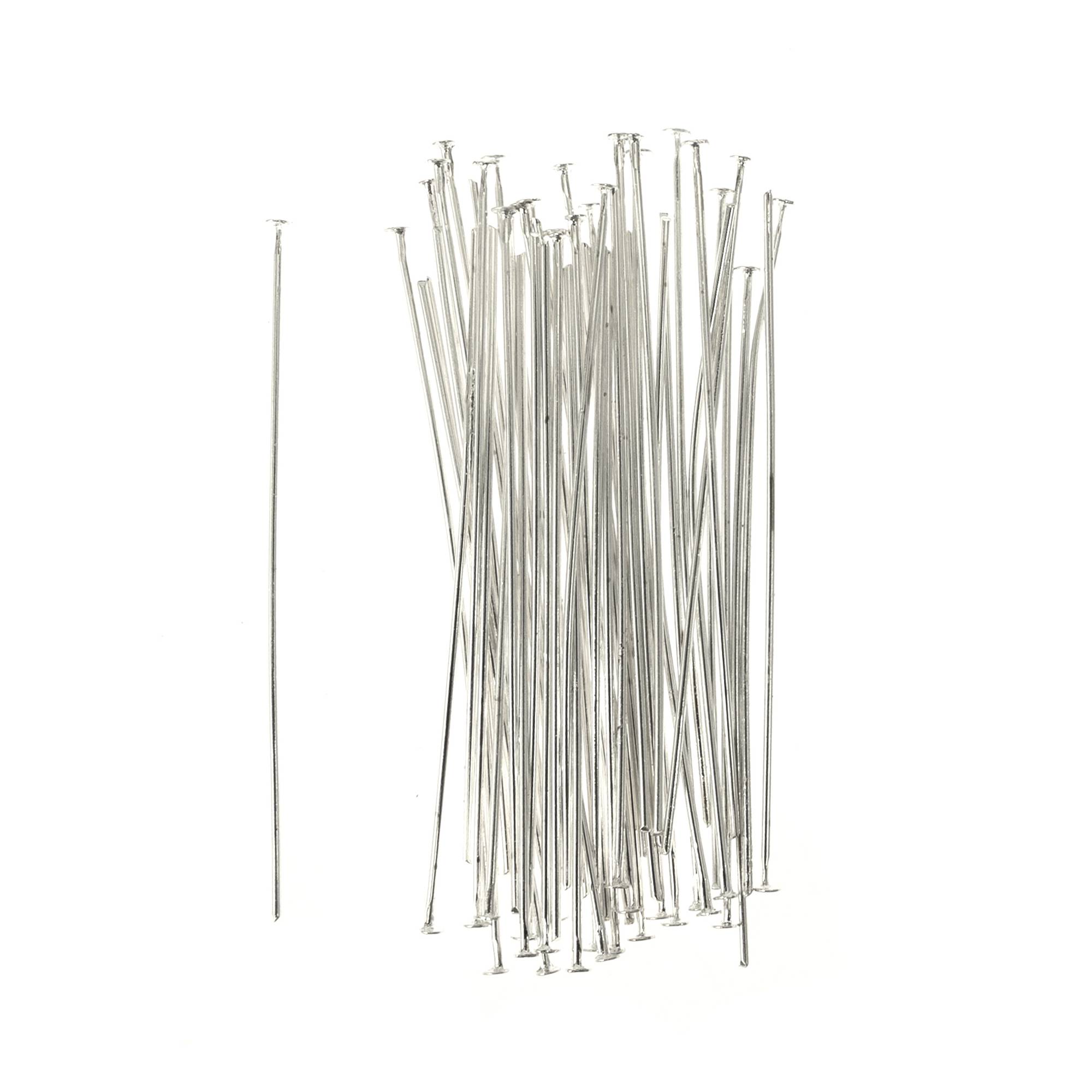 Silver Plated Ball Headpins 50 Pack
