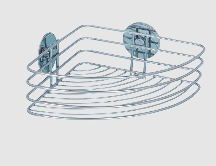WENKO Eckablage Turbo-Loc silber