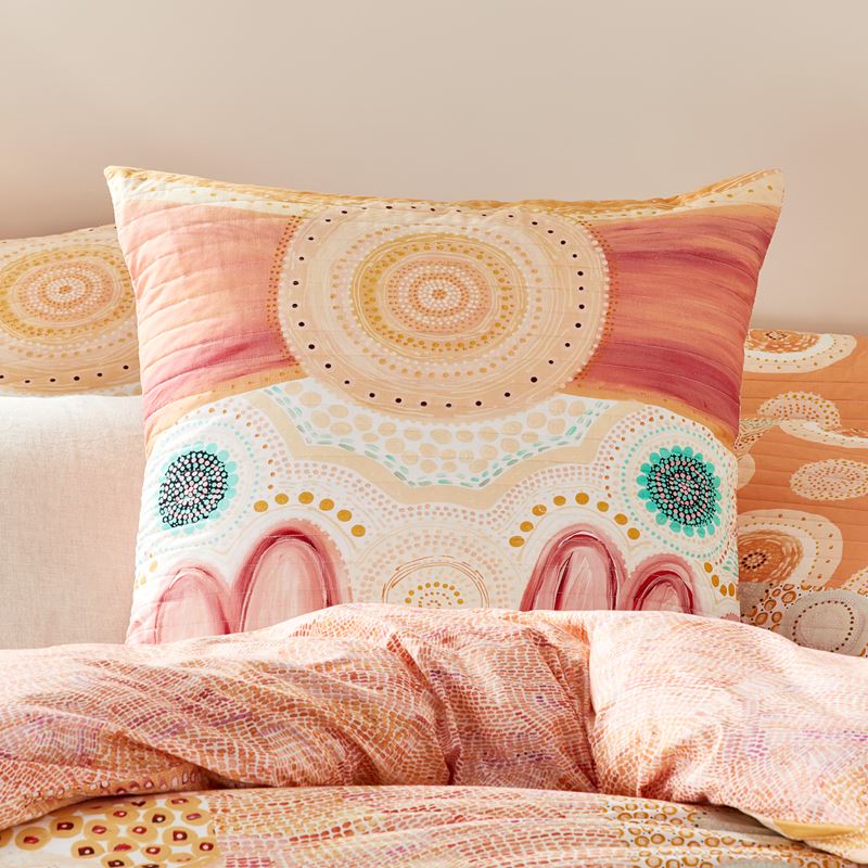 Miimi + Jiinda Jiinda & Gagu Coral Quilted Quilt Cover + Separates