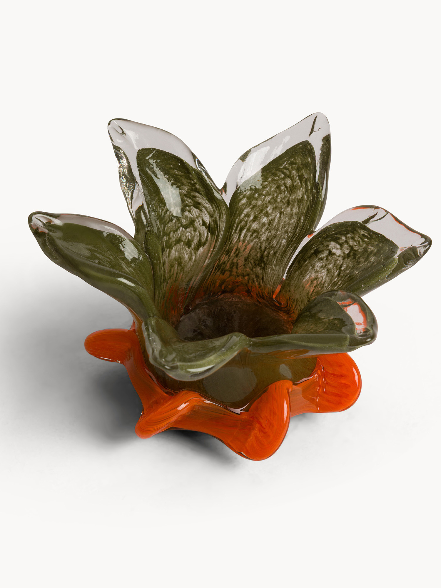 Candeliere in vetro colorato in pasta