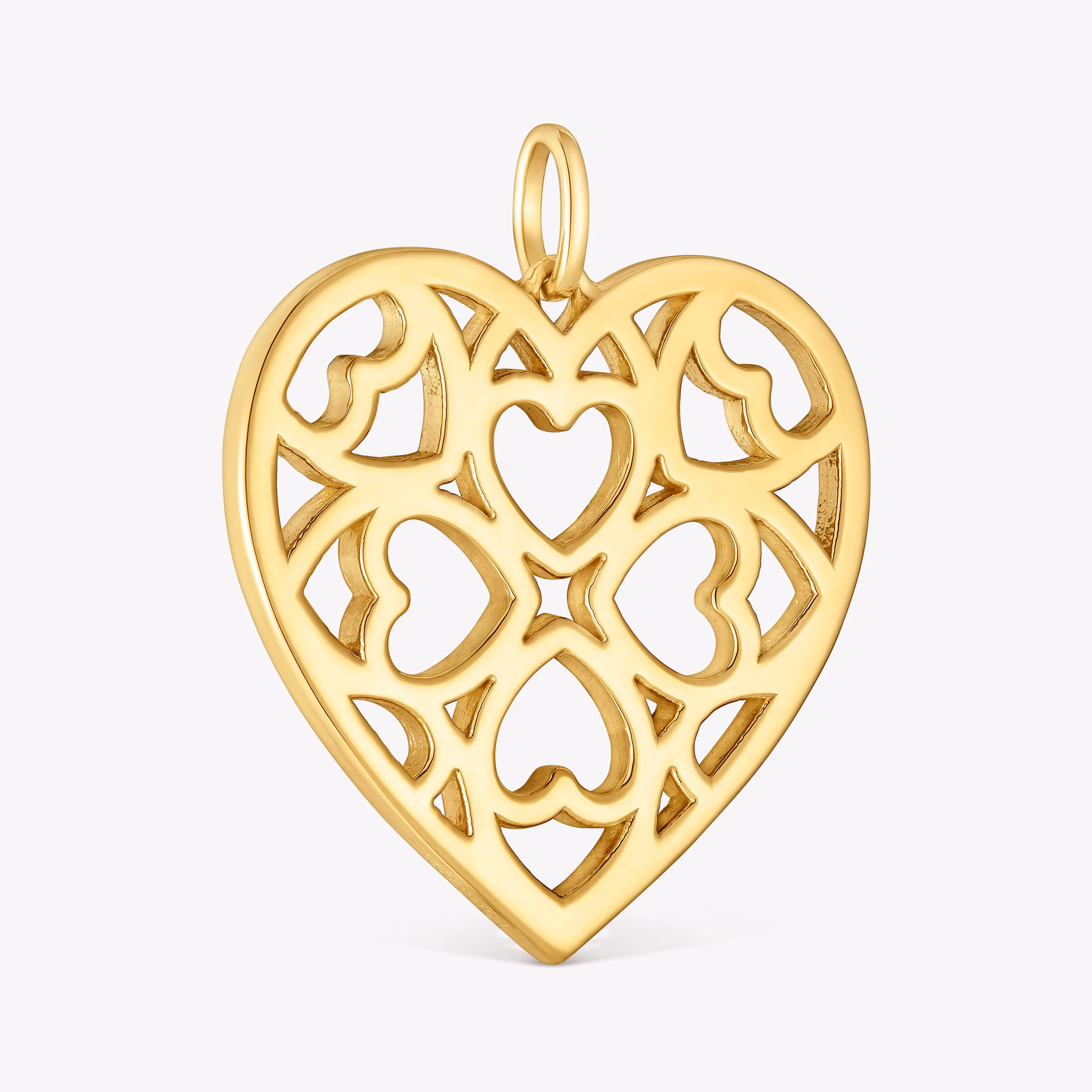 Colgante corazón con baño de oro 18 kt sobre plata Medallions
