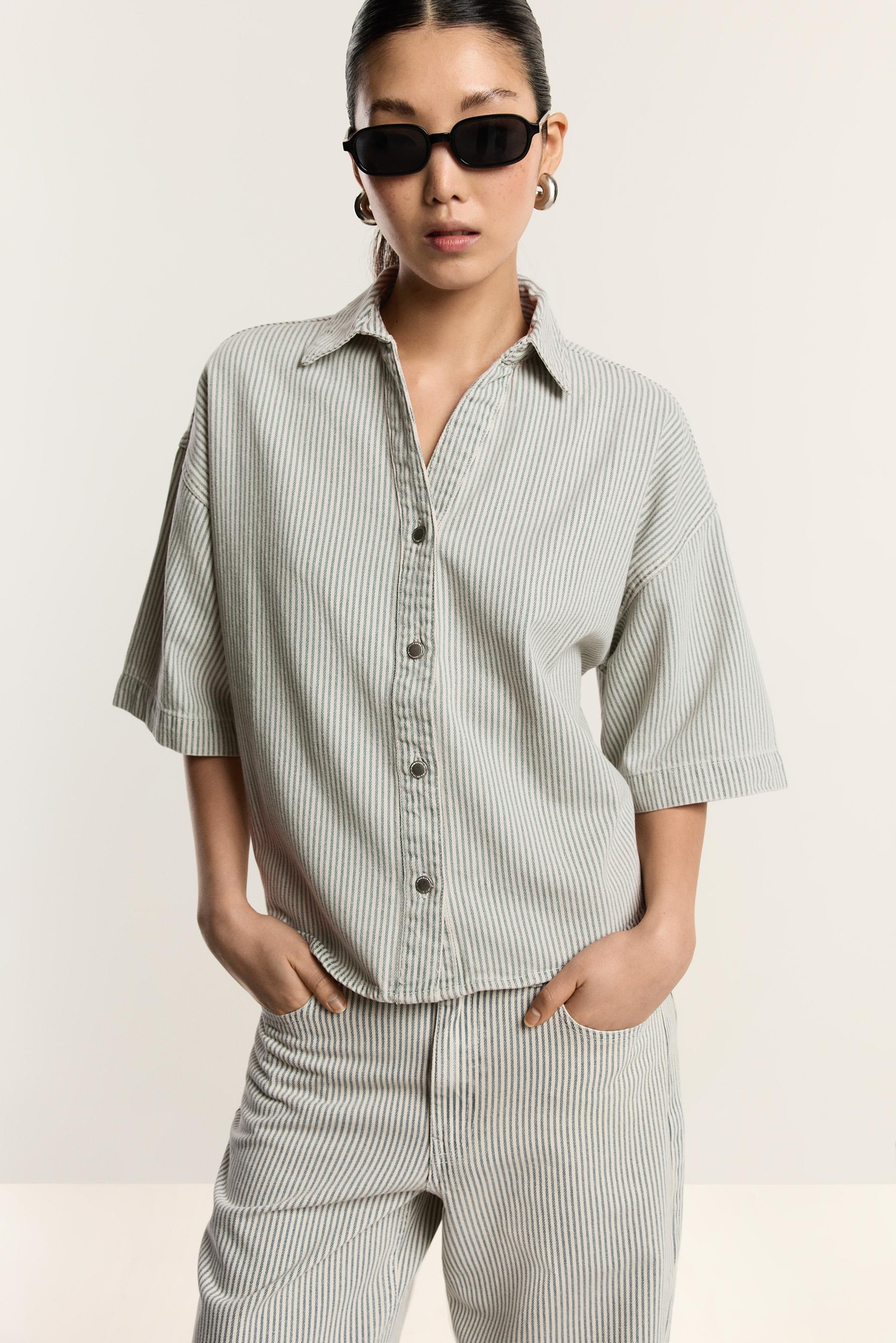 Camisa denim rayas