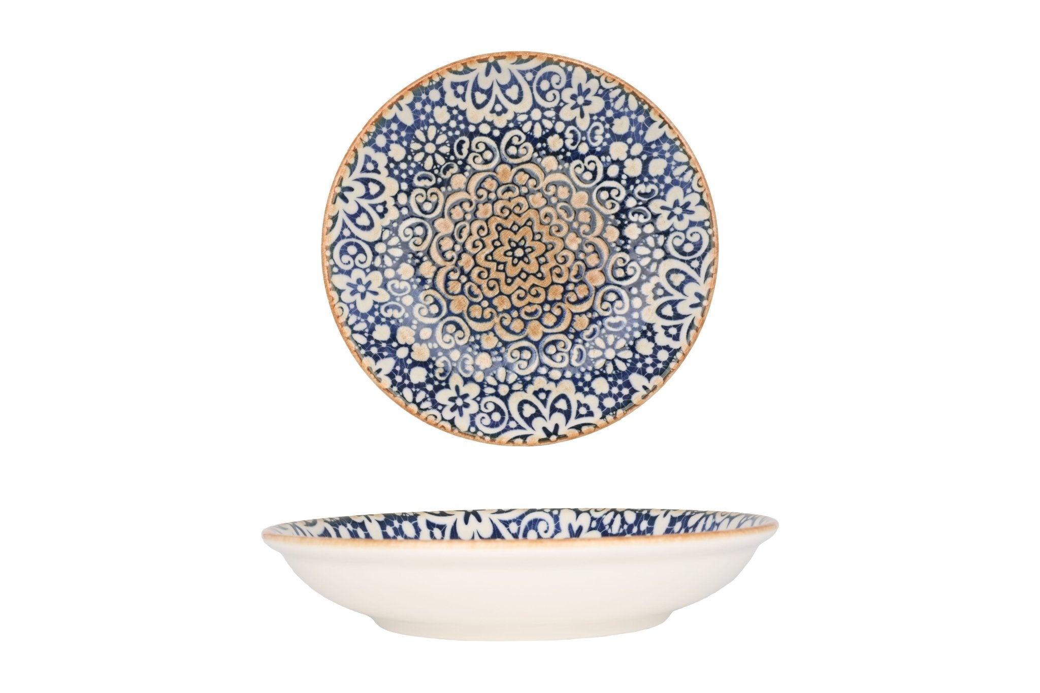 Bonna Diep bord - Alhambra - Porselein - 20 cm (500cc) - set van 6