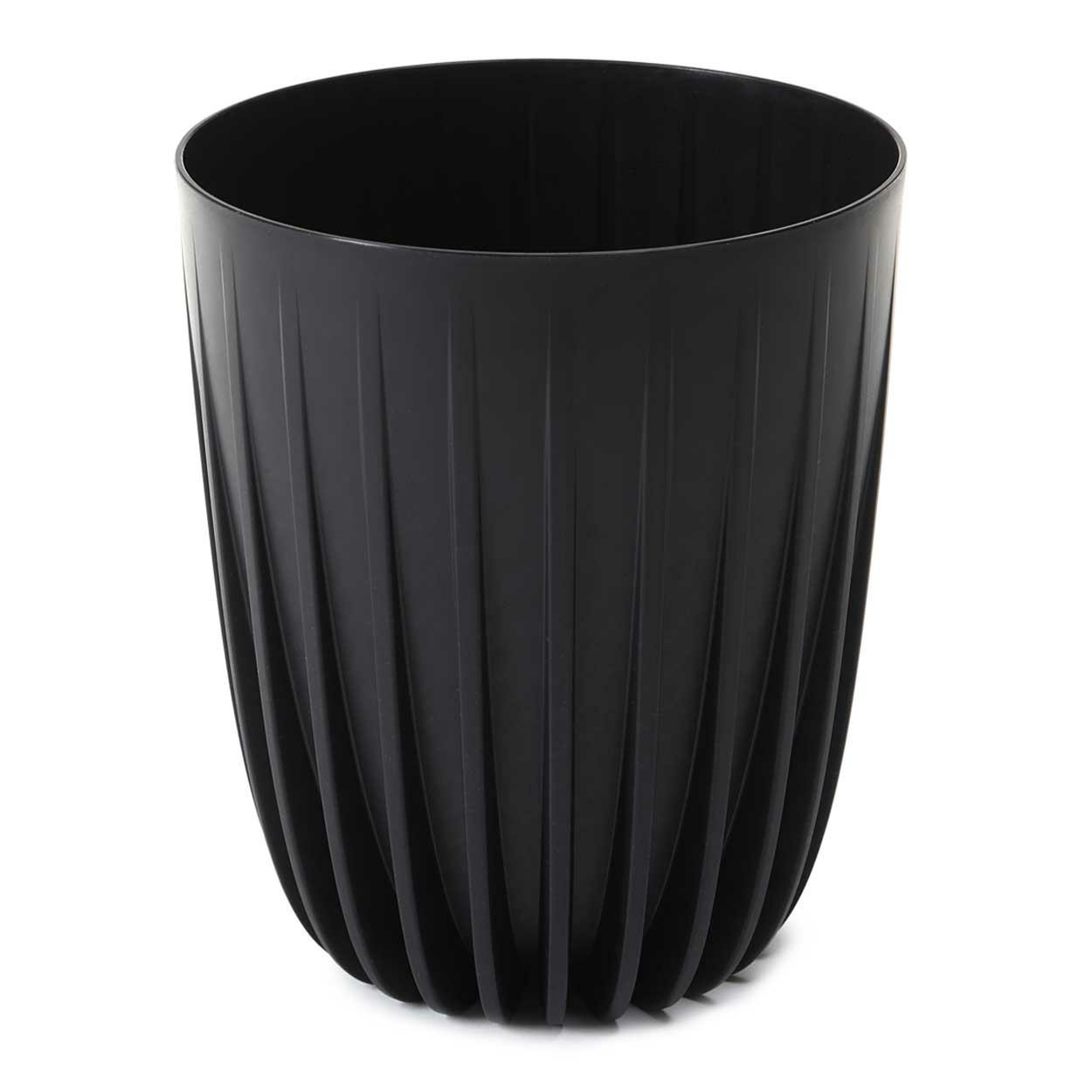 Donica Stripped HowHomely Czarna Tworzywo 30x36 cm 1 szt.