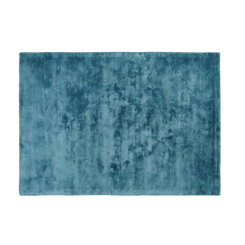 VIRTUOSE - Tapis tufté bleu canard 140x200