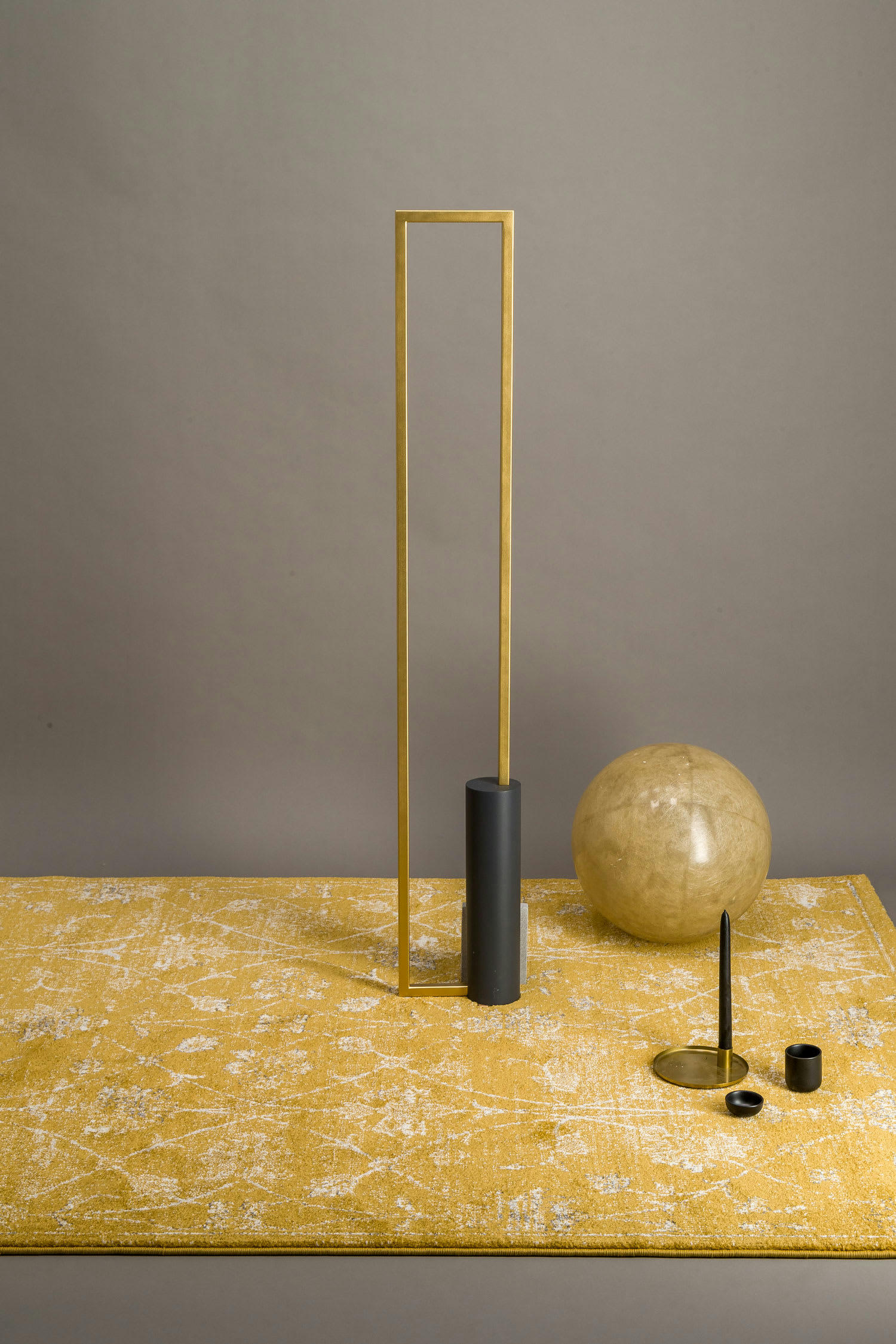 FLORAL - Tapis design contemporain floral safran 160x230, OEKO-TEX®