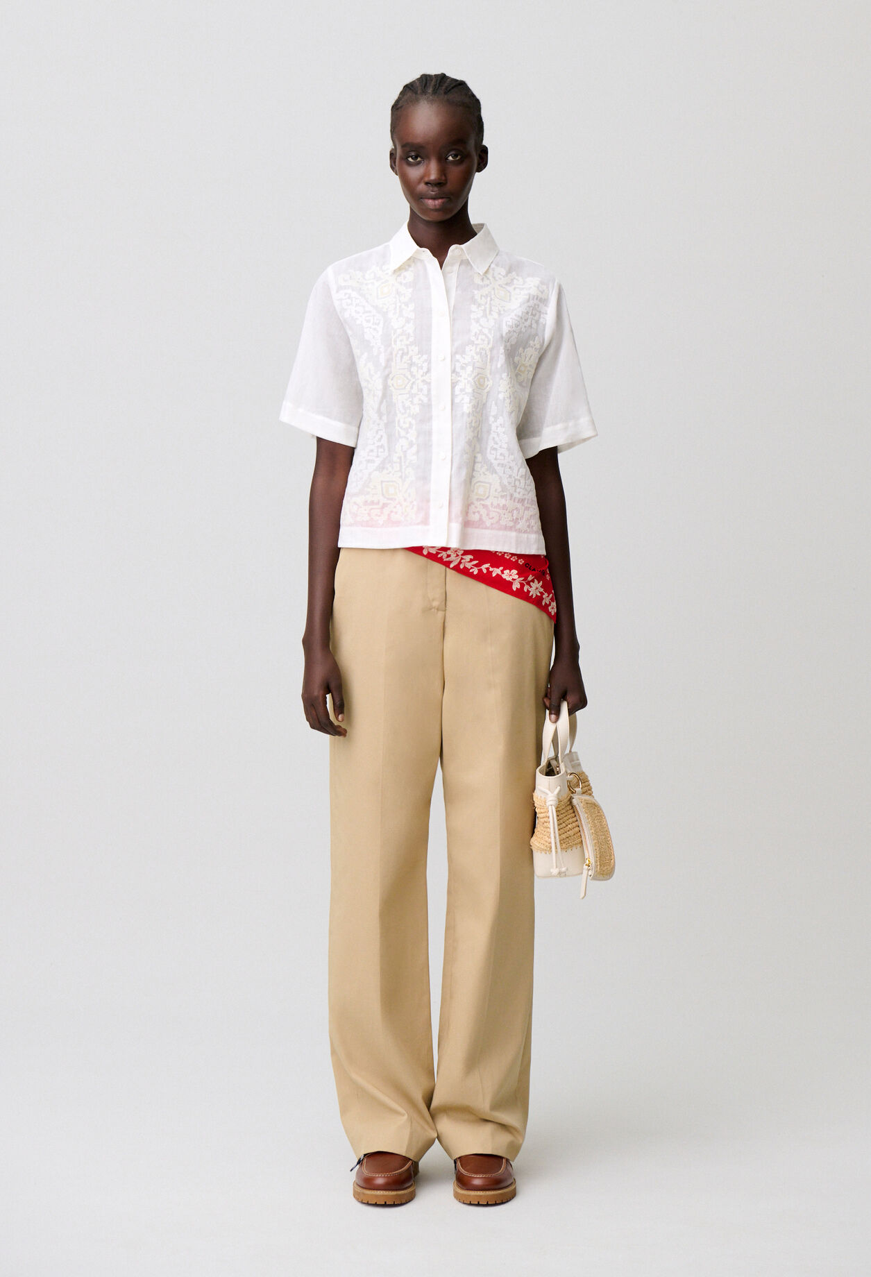 Chemise coton broderie