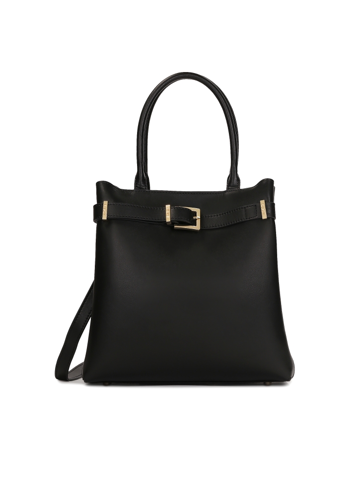 Black elegant handbag with strap