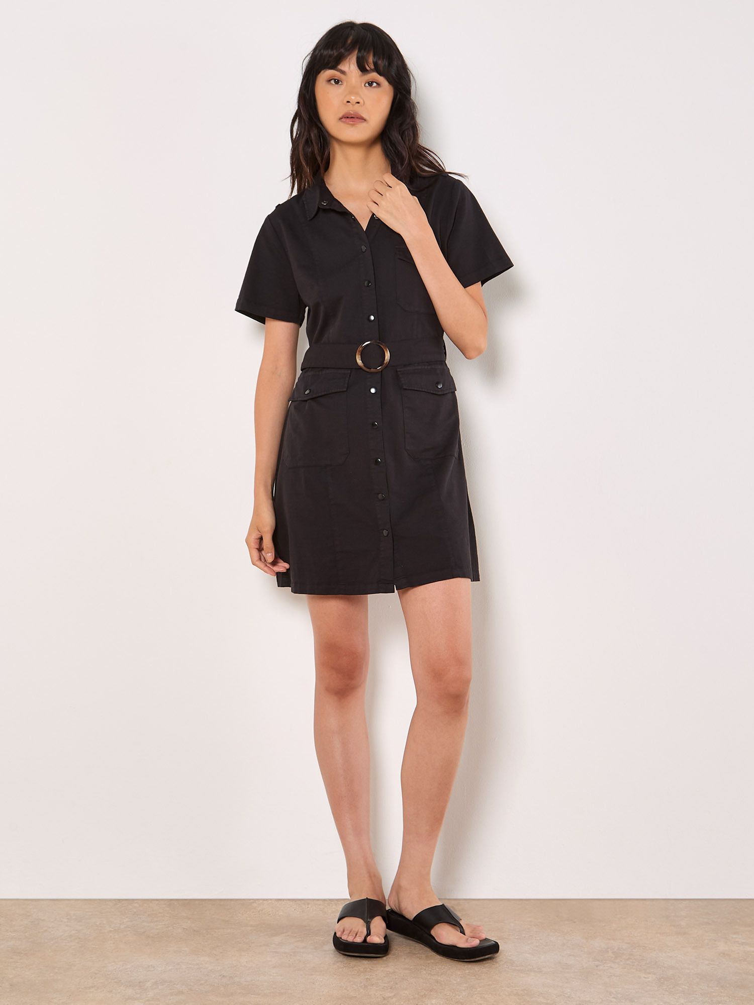 Apricot Utility Cargo Mini Dress