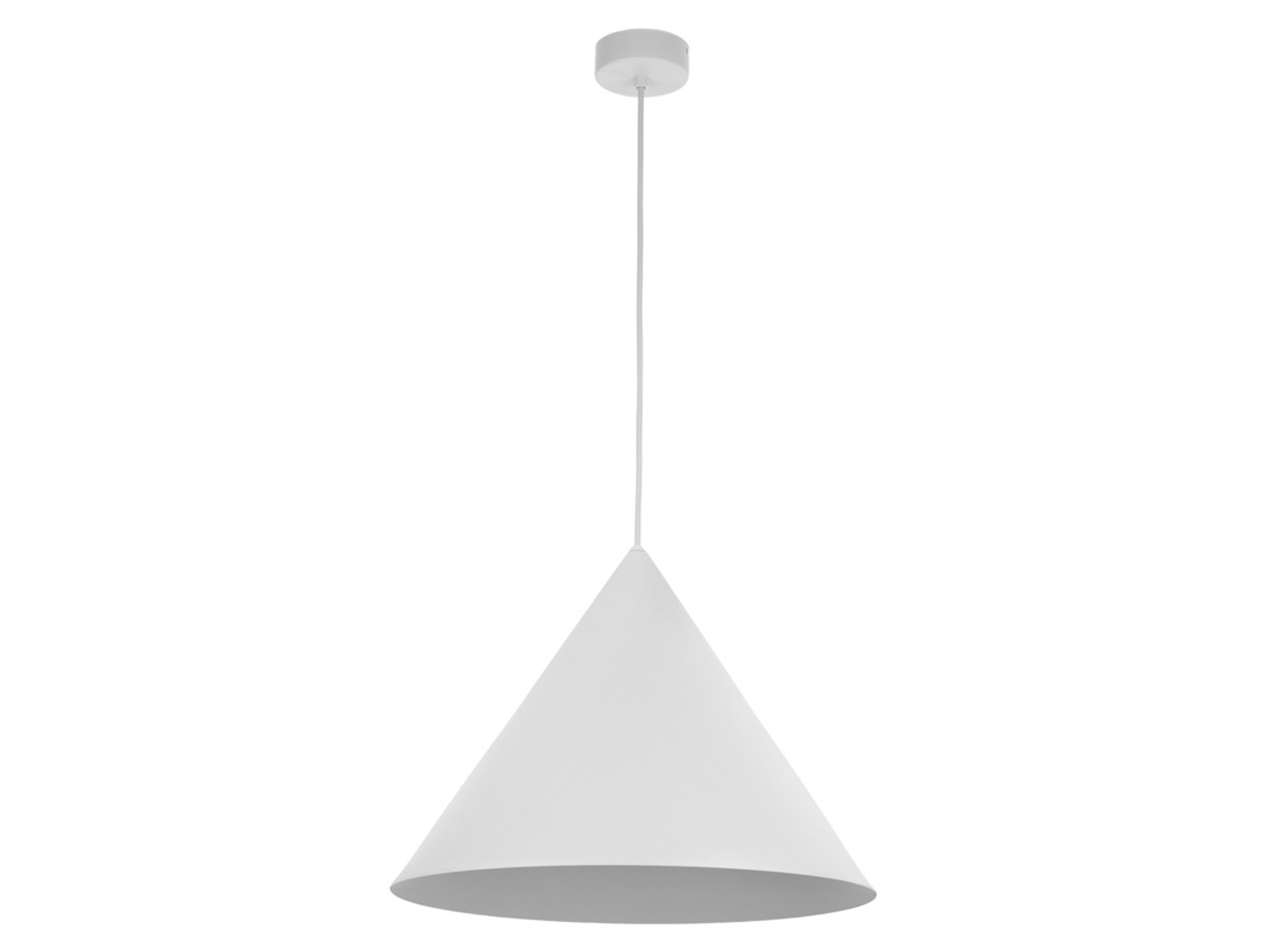 Lampa wisząca Cono White 50 cm metalowa biała