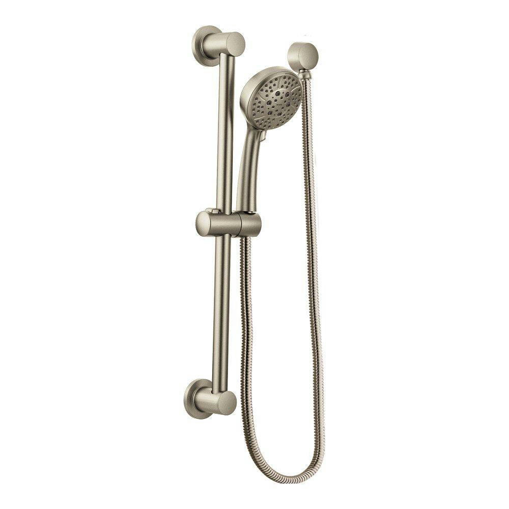 Moen Eco Handheld Showerhead with 30-in Bar, Brushed Nickel, 2.0 GPM