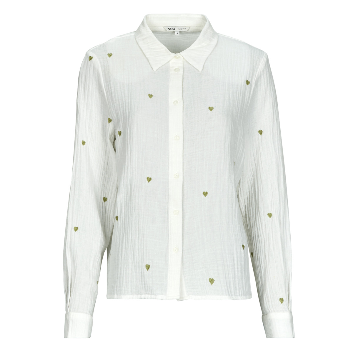 Only - ONLHEART L/S SHIRT - White