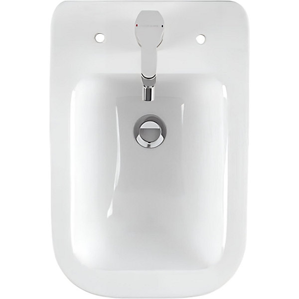 Bidet céramique traditionnelle SANINDUSA Look avec trous pour abattant blanc (abattant, robinet et vidage non inclus)