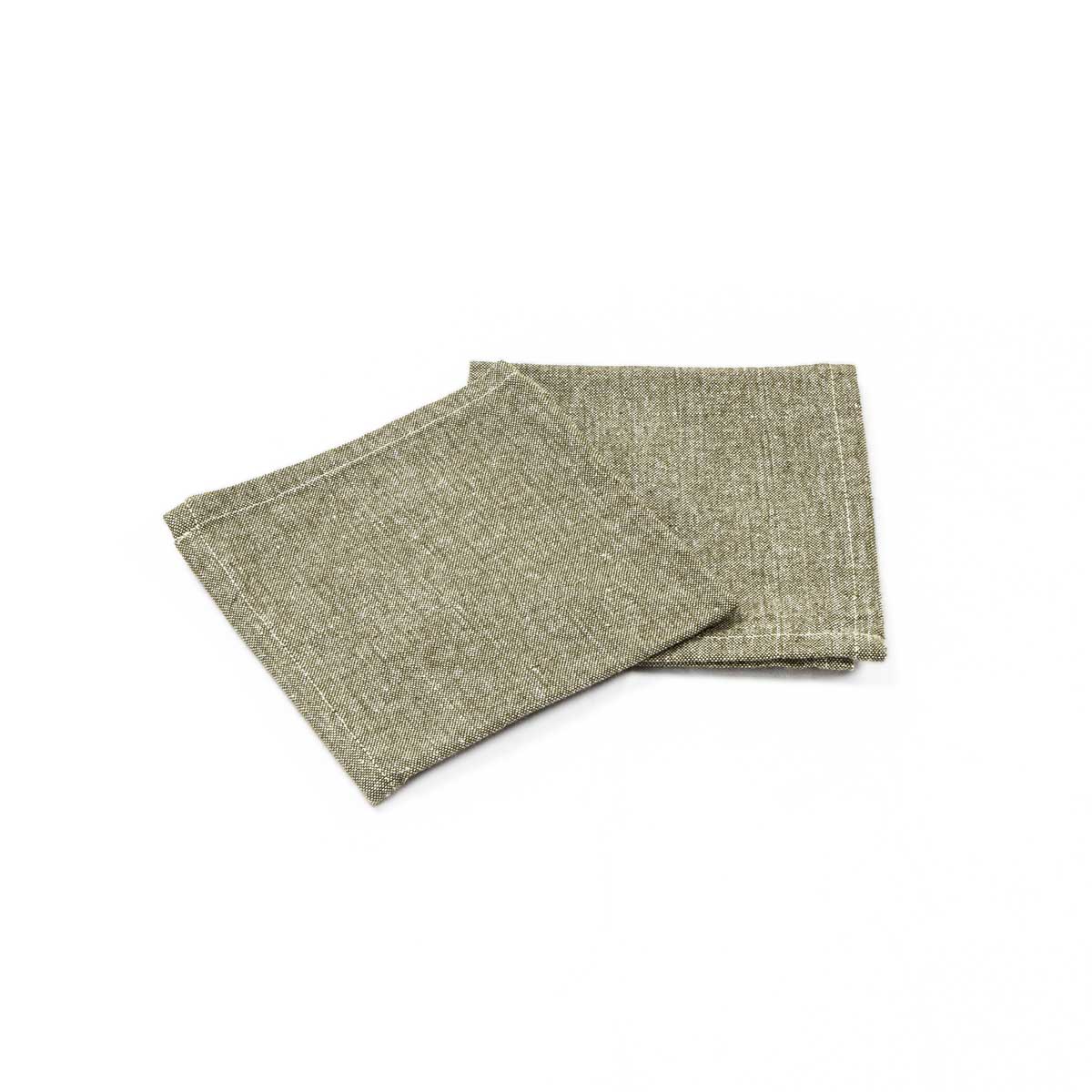 Conjunto De 2 Guardanapos Caravane Verde Em Algodão