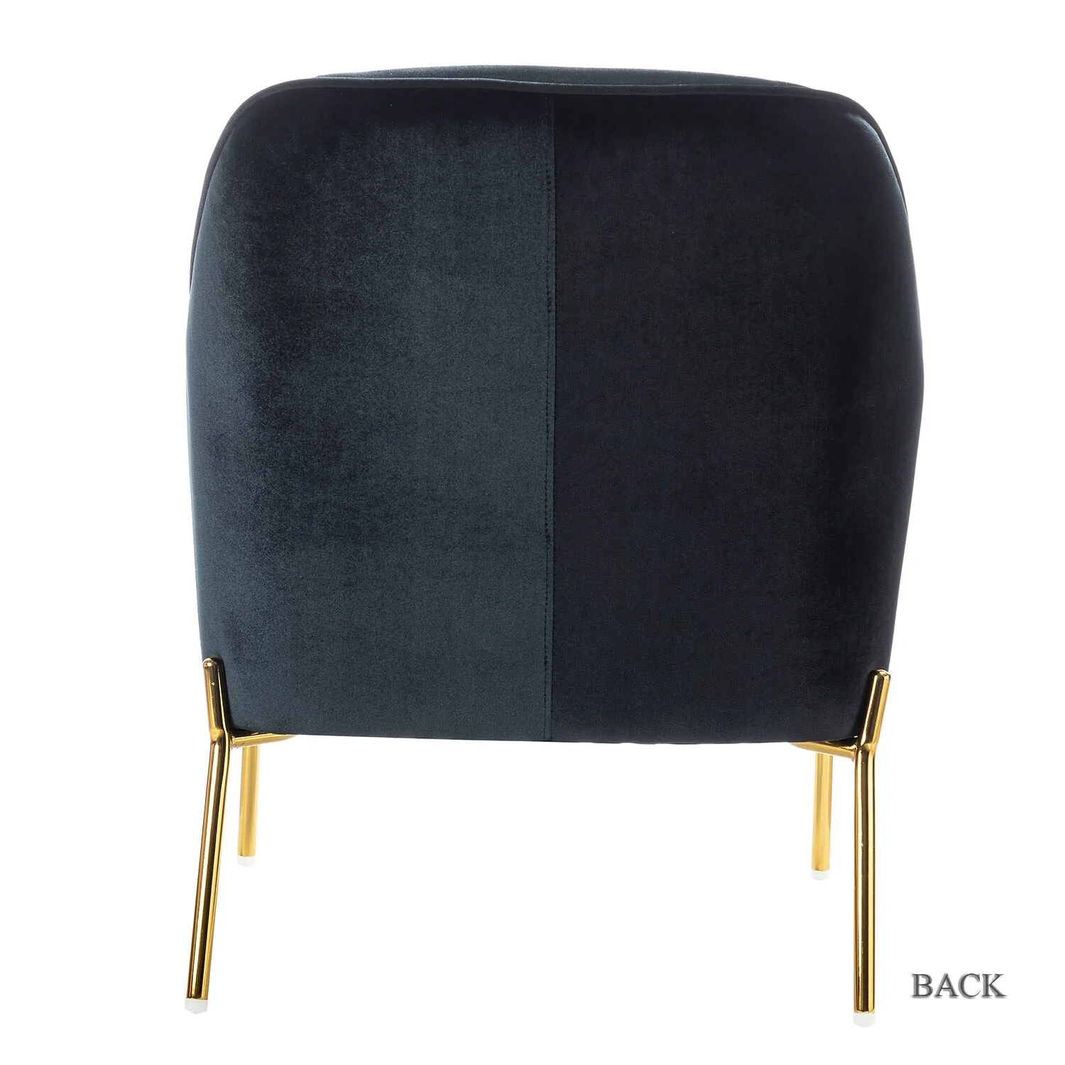 Marina Modern Velvet Accent Chair with Golden Legs Set of 2 by HULALA HOME