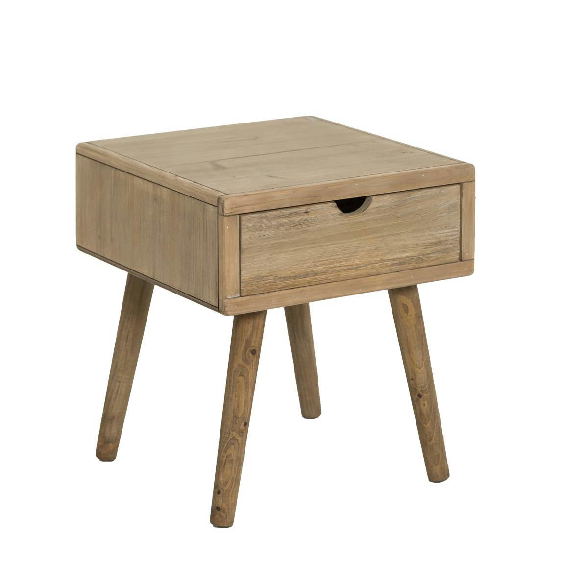 NATURAL - Chevet en bois marron 40 cm